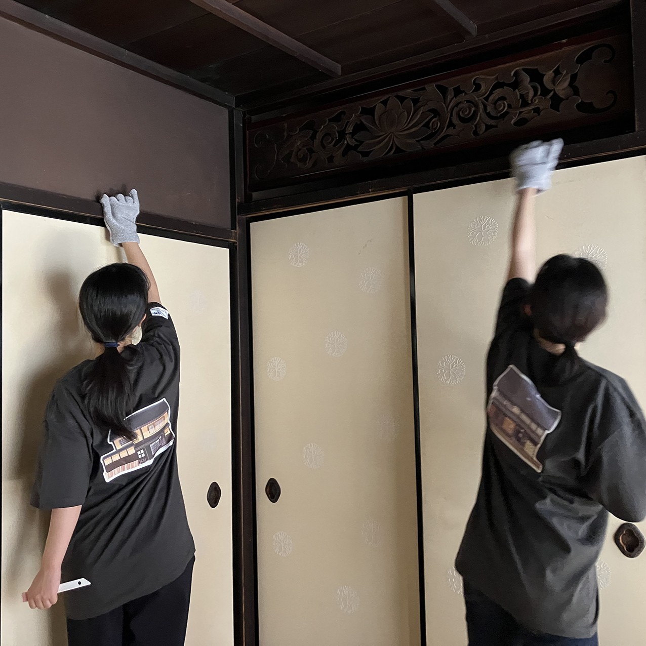 重要文化財での文化を継承する大掃除