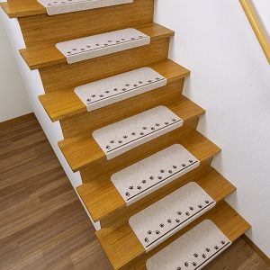 3-おくだけ吸着階段マット　肉球　6枚入