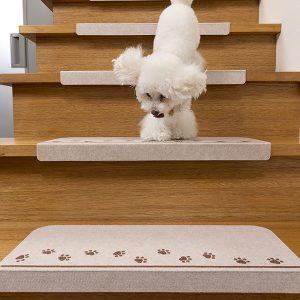 4-おくだけ吸着階段マット　肉球　6枚入