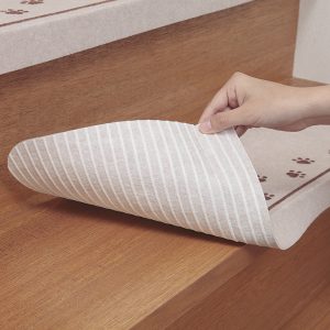 7-おくだけ吸着階段マット　肉球　6枚入