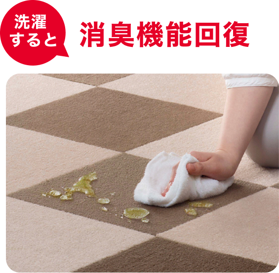洗濯後でも消臭効果・撥水効果も継続